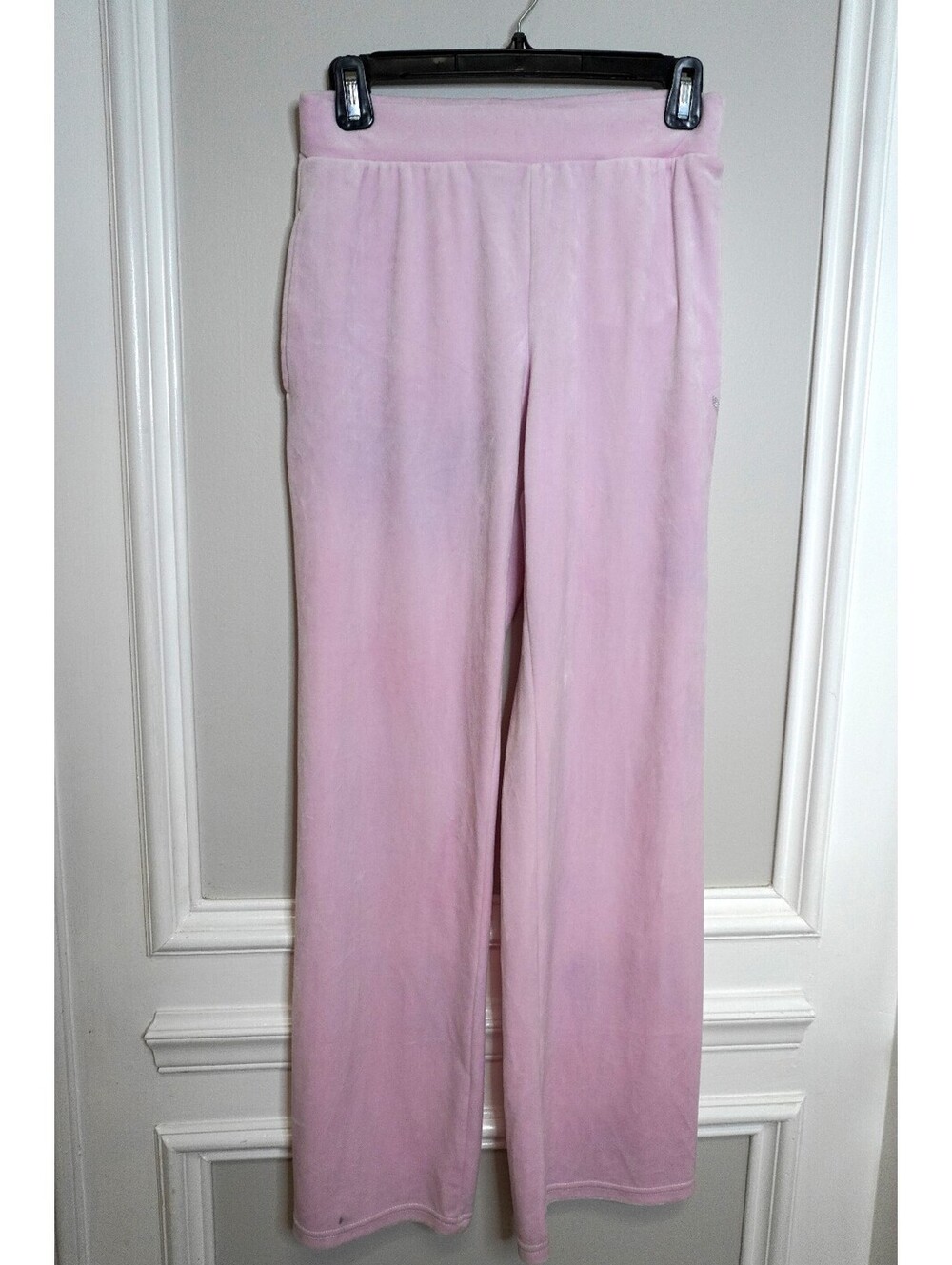 Vintage Playboy Pink Velour Track Pants with Rhinestone Logo